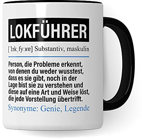 Lokführer Tasse lustig, Lokführer Geschenk Beruf, Spruch Zugführer Geschenkidee, Kaffeetasse Beruf Lokomotivführer Kaffeebecher Teetasse Becher
