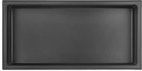 Edelstahl Wandnische 30 x 90 cm (schwarz)