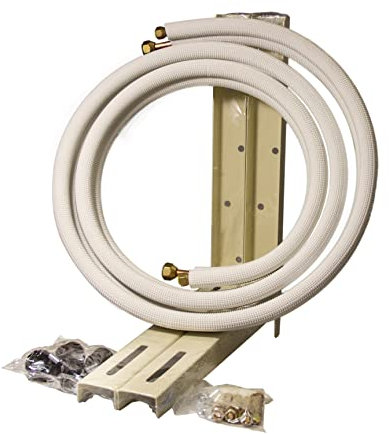 Kit Instalación aire acondicionado Montaje Split hasta 3000 frigorías, Tubo Cobre forrado 1/4-3/8 3MT + Soporte Pared + 4 silemblock