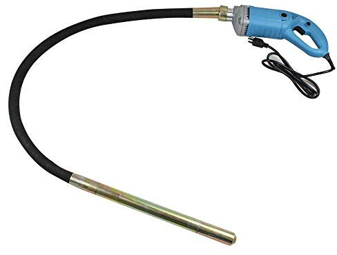WOQLIBE Betonrüttler, 1300W Handrüttler Beton Rüttelflasche Innenrüttler, Durchmesser der Vibrationsflasche 35 mm für den Bau Beton Verdichten (mit 1,5m Schlauch)