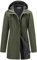 Outdoor Ventures Olive Green XXL Women's Softshell Jacket Anorak Windbreaker Rain Coat Waterproof Hiking Jacket with Hood for Spring Fall Winter