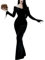 NANAMEEI Women's Long Sleeve Halloween Party Maxi Dress Vintage Women Dress Black S