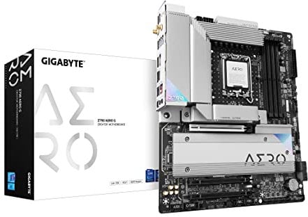 GIGABYTE Z790 AERO G (LGA 1700/ Intel Z790/ ATX/ DDR5/ 5 * 5.0 M.2/ PCIe 5.0/ USB 3.2 Gen2X2 Type-C/WiFi 6E/ Intel 2.5GbE LAN/Motherboard)