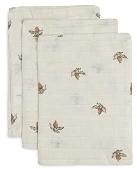 Lot de 3 gants de toilette gaze coton Rosehip - Jollein