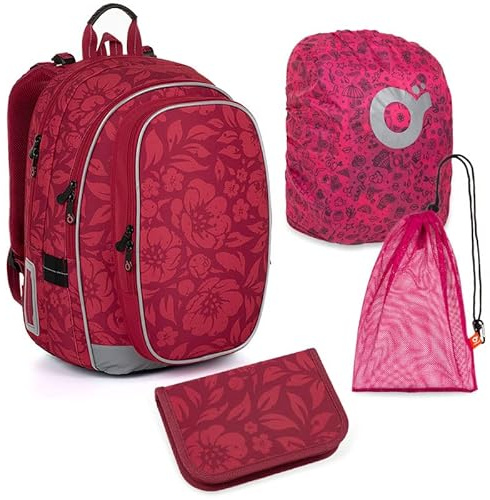 TOPGAL Schulrucksack für Mädchen ab - 3. Klasse - MIRA 23009-4-TEILIGES SET (Hawai)