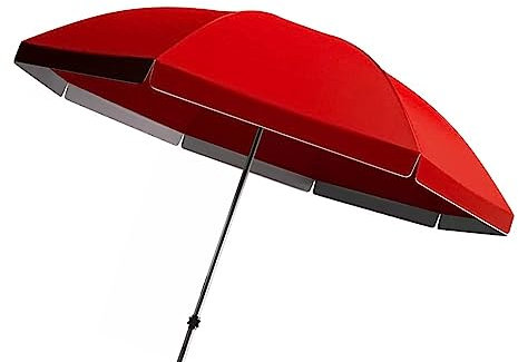 HCZION Rund Ersatzbezug Sonnenschirm 260cm-360cm Ersatz Strandschirm Baldachin Ersatzschirm, Terrassenschirm Ersatzbezug Tuch, 8 Streben 10 Streben Sonnenschirm-Stoffbezug (Color : Red, Size : 320cm