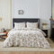 YuHeGuoJi Bettbezug mit Rosenmuster, Queen-Size-Bett, 100 % ägyptische Baumwolle, 3-teiliges Set, 1 Vintage-Bettbezug mit Reißverschlüssen, 2 Kissenbezügen, Bauernhaus, braune Blume, Bettwäsche-Set