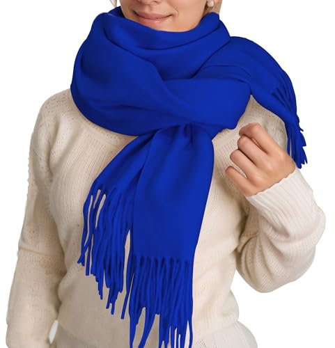 ehsbuy Birthday Gifts for Women Cashmere Winter Scarf for Ladies Large Soft Warm Scarves Pashmina Shawls and Wraps for Christmas Wedding Evening