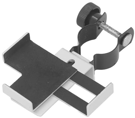 Soporte Adaptador para Telescopio para Teléfono Móvil, Soporte Universal para Alcance de Teléfono, Adecuado para Oculares de 1,25 Pulgadas, Soporte Giratorio para Teléfono de 360