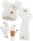 Winuesa Mütze, Schal & Handschuh-Sets für Damen, Beanie Mütze Damen Winter mit Bommel Fleece Gefütterte, Touchscreen Handschuhe Schal Cap 3 in 1 Geschenk Set(Weiß)