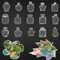 MININUSI 60 Stück Lesezeichen Trockenblumen Personalisiert Transparente Trockenblumen Lesezeichen klebrig transparente Lesezeichen Kreative DIY für Glaswaren, Wunschflasche Aufkleber (Flaschenform)