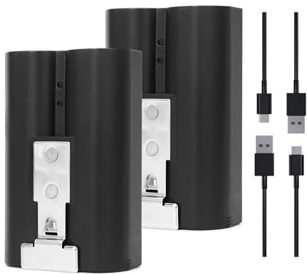 Wiederaufladbare Ring Türklingel Batterie mit Ladegerät, kompatibel mit Ring Video Türklingel 2/3/4 und Scheinwerferkamera und Stick Up Kamera (2 Akkus) (2 batterire)