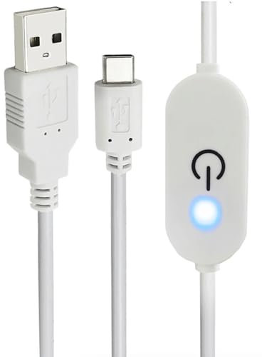 innov8 USB-A 2.0 to USB-C LED Strip Touch Dimmer On/Off Switch Controller - White