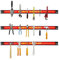 TANGZON Set of 3/6 Magnetic Tool Holder Rack, Heavy-Duty Steel Wall Mounted Tool Strip Organizer, Garage Wall Holder for Screwdriver Wrench (3PCS with Same Length)
