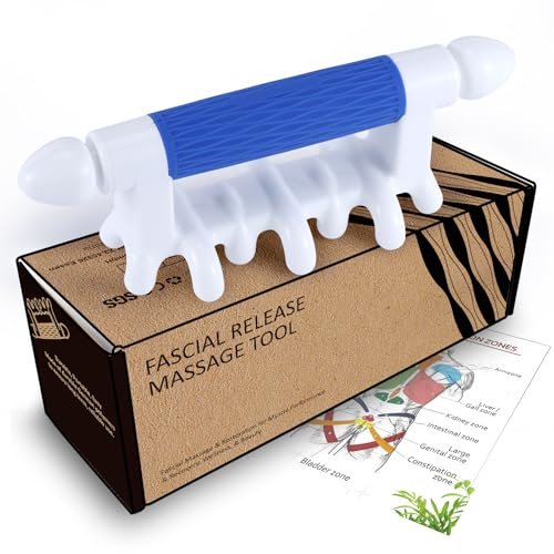 Strict Fascia Massage Tool Myofascial Release Blaster Tools for Anti-Cellulite Skin Soothing Lymphatic Drainage Trigger Point Deep Tissue Neck, Shoulder, Back,Psoas,Thighs, Butt & Full Body (Blue)