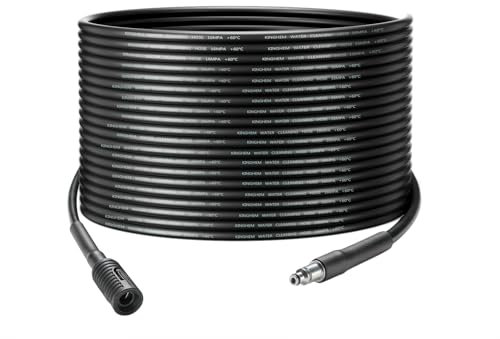 YUET 15M Extension Hose for Bosch Pressure Washer AQT Series High Pressure Washers EasyAquatak UniversalAquatak, Click Plug Quick Connect SDS Fittings, Water Clean Pipe Replacement