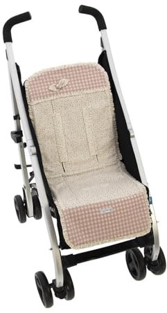 Coprisedia Estivo Universale per Passeggino Leggero Rosy Fonti-Materassino per Sedia Leggero-Traspirante Compatibile con Maclaren, Bugaboo Bee, Cibex, ecc. - Rosa Bastone