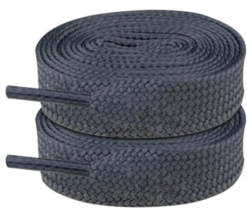 Endoto Lacet pour Adidas Campus 00s Chaussures, 16MM de Large Remplacement Plats Gros Lacets Laces - Gris Foncé, 63 pouces