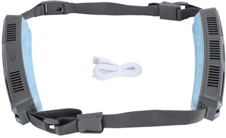 Wearable Waist Fan, Ultra Wide Angle Vents, 3 Speeds, Efficient Cooling, USB Charging, Handsfree Wear, 5000mAh Battery, for Outdoor Sports (Dark Gray)