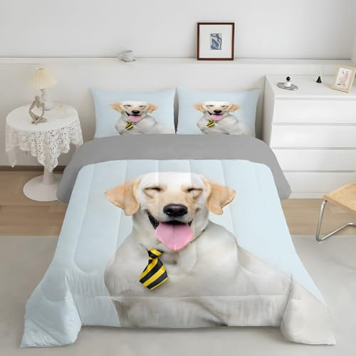 Bettdecke 140x200 4 Jahreszeiten Brauner Labrador Bettwäsche Winterdecke und Sommer Bettdecke Kinder Warm Duvet Waschbare Bettdecke Ohne Bezug, Anti-Allergene Steppdecke