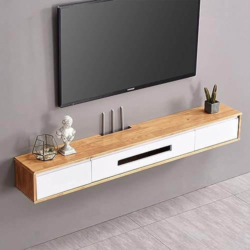 Generisch TV Lowboard Hängend - Wandmontierte TV-Schrank - TV-Schrank Hängend, TV-Ständer Für Mediakonsole, Unterhaltungszentrum, 120cm TV-Stand, Wandmontiertes TV Lowboard, DVD-Aufbewahrungsregal