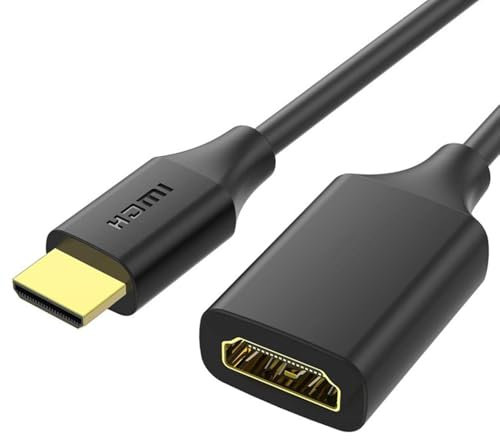 RIKYJIC Mini HDMI auf HDMI Adapterkabel 0,25 Meter, kompatibel mit Rasp-Berry Pi Zero W, Kamera, Grafikkarte, Pico Projektor und mehr