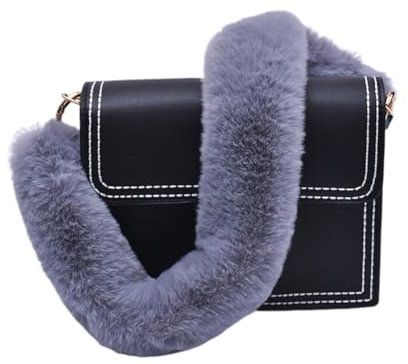 Asudaro 40 cm/60 cm/120 cm Plüsch-Taschengurt, Damen-Plüsch-Taschengurt, Ersatz-Handtaschengurt, Geldbörsengurt, für Handtaschen/Umhängetaschen/Umhängetaschen