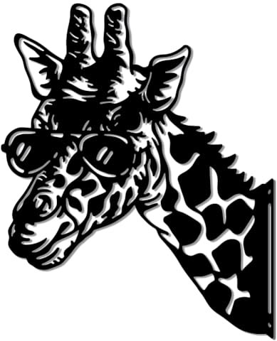 WADORN Metall Gartendekostecker „Giraffen“ Giraffen Baum Silhouette Aus Eisen Für Den Außenbereich Skulptur Für Den Außenbereich Für Baum Hof Garten Terrasse Einweihungsparty Heim Kunst Dekor