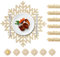 Tovagliette Colazione Oro all'Americana Lavabili Tovagliette 6 set di 12pcs PVC resistenti al calore,sporco e lavabili, ideali per la cucina e la tavola Tovaglietta