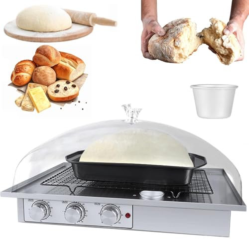 LXWKAI Brotgärmaschine, Teiggärschrank mit großer Kapazität, unabhängige Zeit- und Temperaturregelung, Sauerteigbrotbacken für Zuhause, Küche (5 kg)