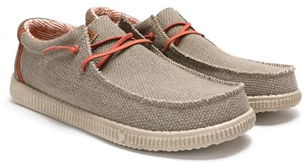 PITAS | WP150 Steve | Herren Mokassins | Flache Slipper für Männer | Slip on Loafer | Sneakers | Schlupfschuhe | Freizeitschuhe | Walkinpitas Schuhe | Taupe 42