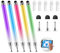 Lot de 5 stylets 3 en 1 pour écran tactile, iPad, iPhone, stylet avec fonction support, haute précision et sensibilité, compatible avec tablettes iPad/Android, ordinateurs portables et écrans tactiles
