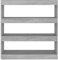 HEFZGDB Bücherregal/Raumteiler Grau Sonoma 100x30x103 cm Küchenregal Cd Regal Regale Vitrine für Büro Arbeitszimmer Schlafzimmer Bibliothek
