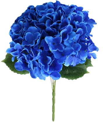 Florals - Ramo de hortensias artificiales realistas de seda de 13 pulgadas con tallos largos para decoración de boda, calabaza gigante de 26 pies (H, talla única)