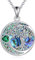 YAFEINI Baum des Lebens Halskette 925 Sterling Silber Mondstein Keltischer Knoten Pentagramm Anhänger Halskette für Damen Schmuck (Halskette mit Lebensbaum und Mond)