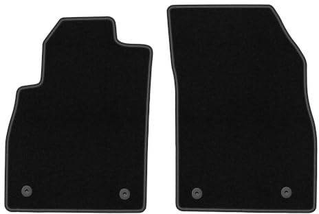 Velours-Fußmatten vorne passend für Chevrolet Cruze 2008-2016, Schwarz | passend für Schrägheck/Limousine/Kombi; dünner Velours-Teppich (Polypropylen), ca. 4 mm