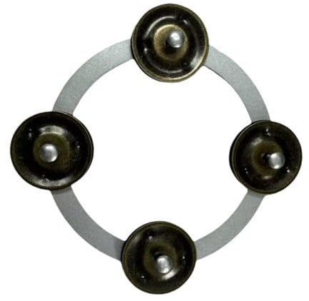 kowaku Piatto Hit Hat Tamburine Singola Fila E Suono Luminoso per Bambini, Argento