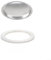 Junta de repuesto de goma de silicona con pantalla de filtro para cafetera Moka Pot Espresso Maker Material de silicona blanca (2 tazas+tamiz)