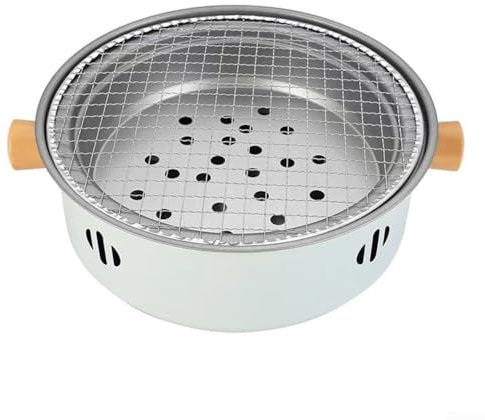 30,5 cm Holzkohlegrill für Strand- und Parkgrills, praktischer Griff für einfaches Tragen (weiß)