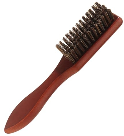 Retro Ölkopfbürste und Nylon, Braun, für Bartpflege | Geschmeidige Borsten, zum Abfegen von Staub und Haaren, Geeignet für Zuhause und Salon