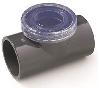 PISCINEO Clapet Anti-Retour Transparent PVC Pression diam. 50