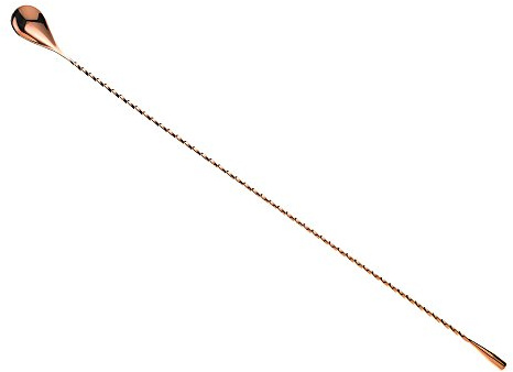 Barfly Barfly Bar Spoon with Teardrop End, Stainless Steel, Copper