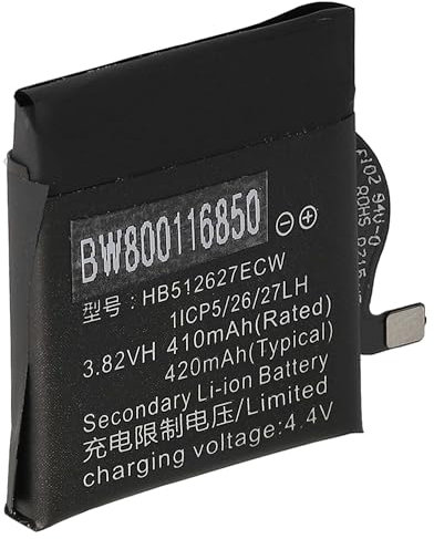 vhbw batteria compatibile con Huawei Watch 2, Watch 2 Pro, Watch GT+ smartwatch orologio bracciale fitness (410mAh, 3,8V, Li-Poly)