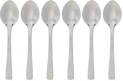 SECRET DE GOURMET 76474 Cucharas Moka de INOX Silver Precisión, Paquete de 6 Unidades, Plateado, 9.5 Cm