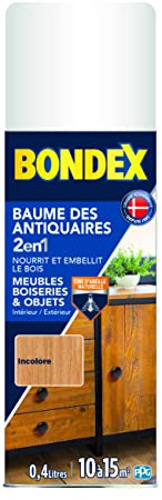 BONDEX - Baume des Antiquaires - Aérosol à base de Cire d'Abeille - Incolore - Spray 400 ml