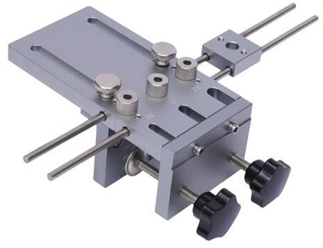 Dübel Bohrlehre HaroldDol 3 in 1 6/8/10mm Bohrhilfe Dübellehre Bohrschablone Führung Kit, Zwei Spannmethoden für Präzises und Bequemes Stanzen