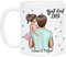 Kiddle-Design Vater Kind Tasse Personalisiert Name und Frisur Papa Kinder Tochter Töchter Baby Geschenk Kaffeetasse für Väter Vatertag Geschenk