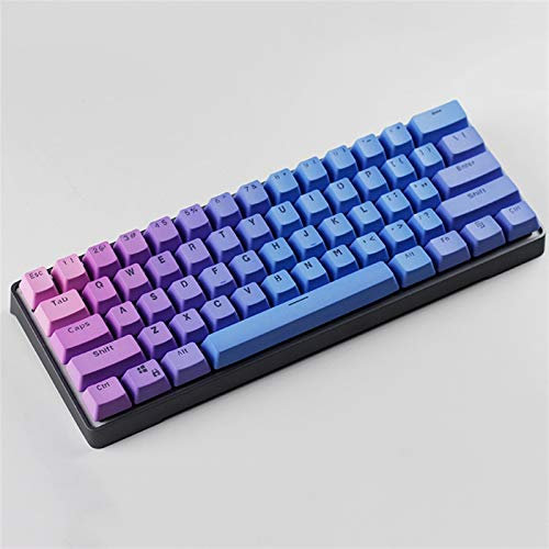 2Duck 104 Teclas PBT Double Shot OEM Perfil Personalizado Color Gradiente Transparente KeyCaps para Cherry MX Switch Mechanical Gaming Teclado (Color : Purple Gradient)