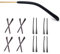 8 Pairs Eyeglass End Tips Ear Sock Pieces Anti-Slip Tube Replacement Tips Silicone for Thin Metal Eyeglass Legs,4 Black/4 Grey