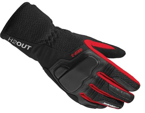 SPIDI Grip 3 H2Out Damen Motorrad Handschuhe, schwarz/rot, 2XL